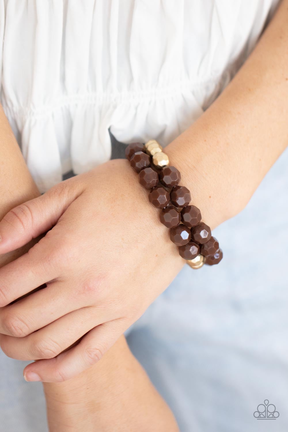 Grecian Glamour - Brown Bracelet - Gold | Paparazzi Accessories
