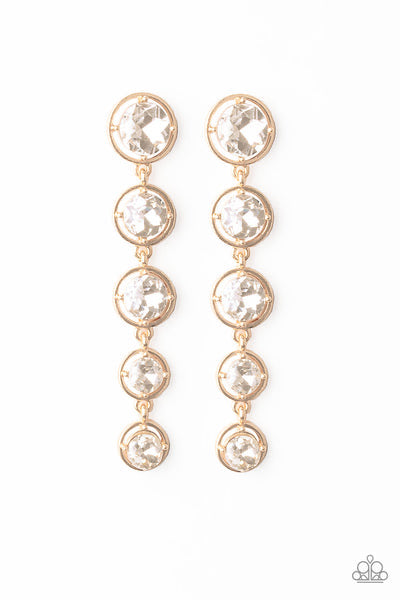 Paparazzi Drippin In Starlight Gold Earrings- Paparazzi Accessories Jewelry