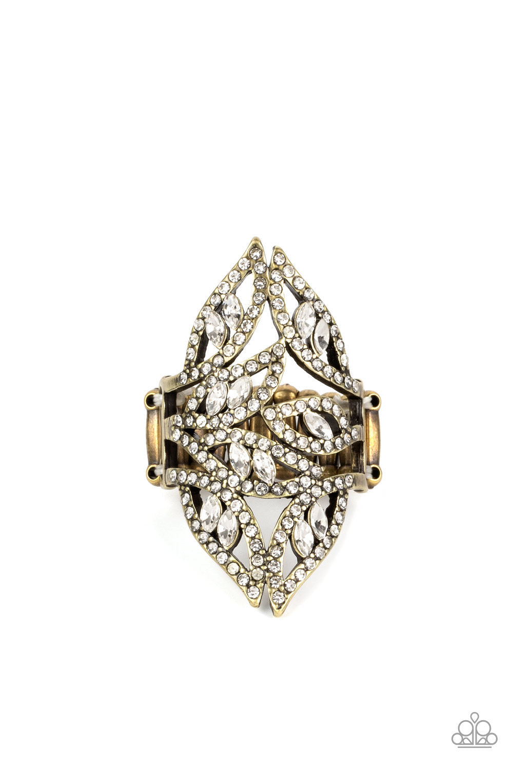 Fiery Foliage - Brass Rings Bracelet | Paparazzi Accessories