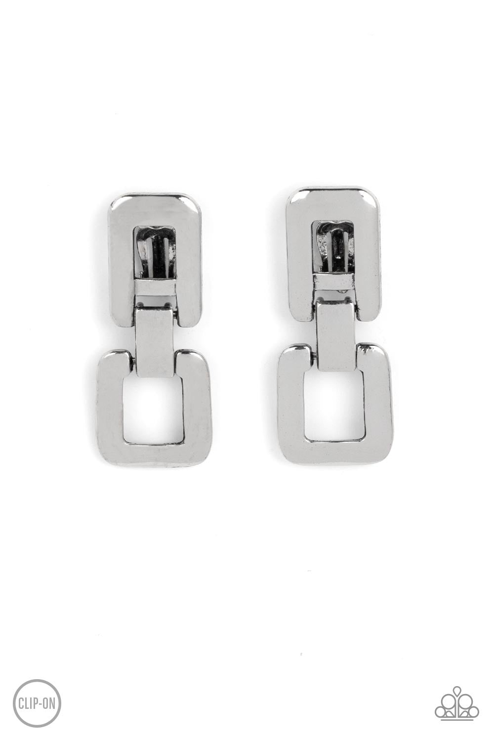 FRAME-ous Last Words - Silver Earrings | Paparazzi Accessories