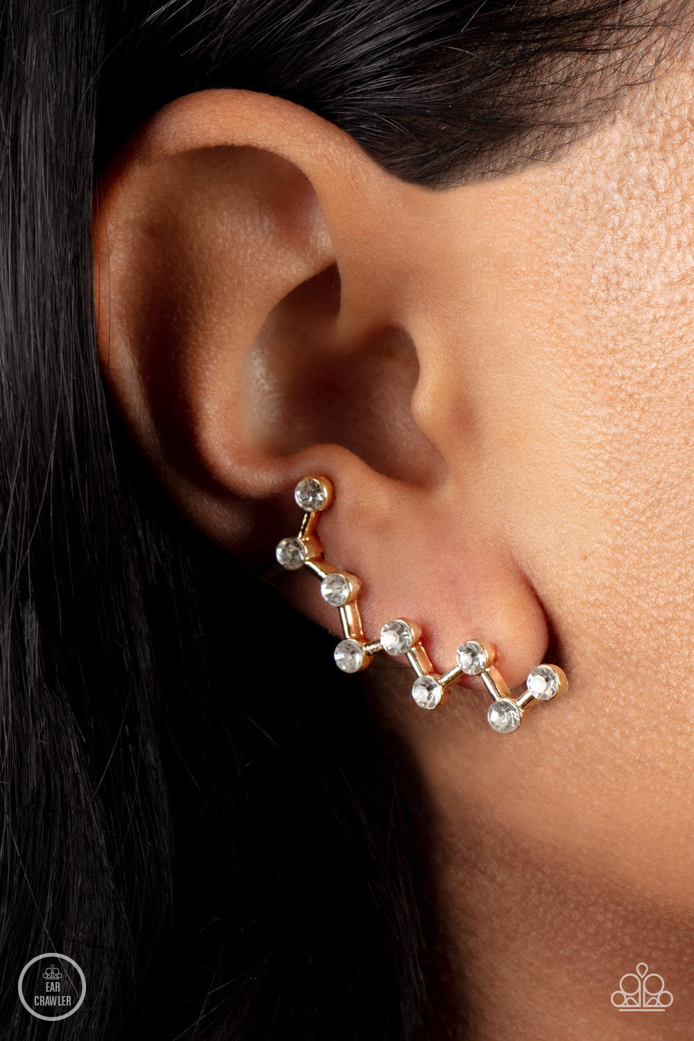 Paparazzi Clamoring Constellations - Gold Earrings - Ear Crawlers - Paparazzi Jewelry Images