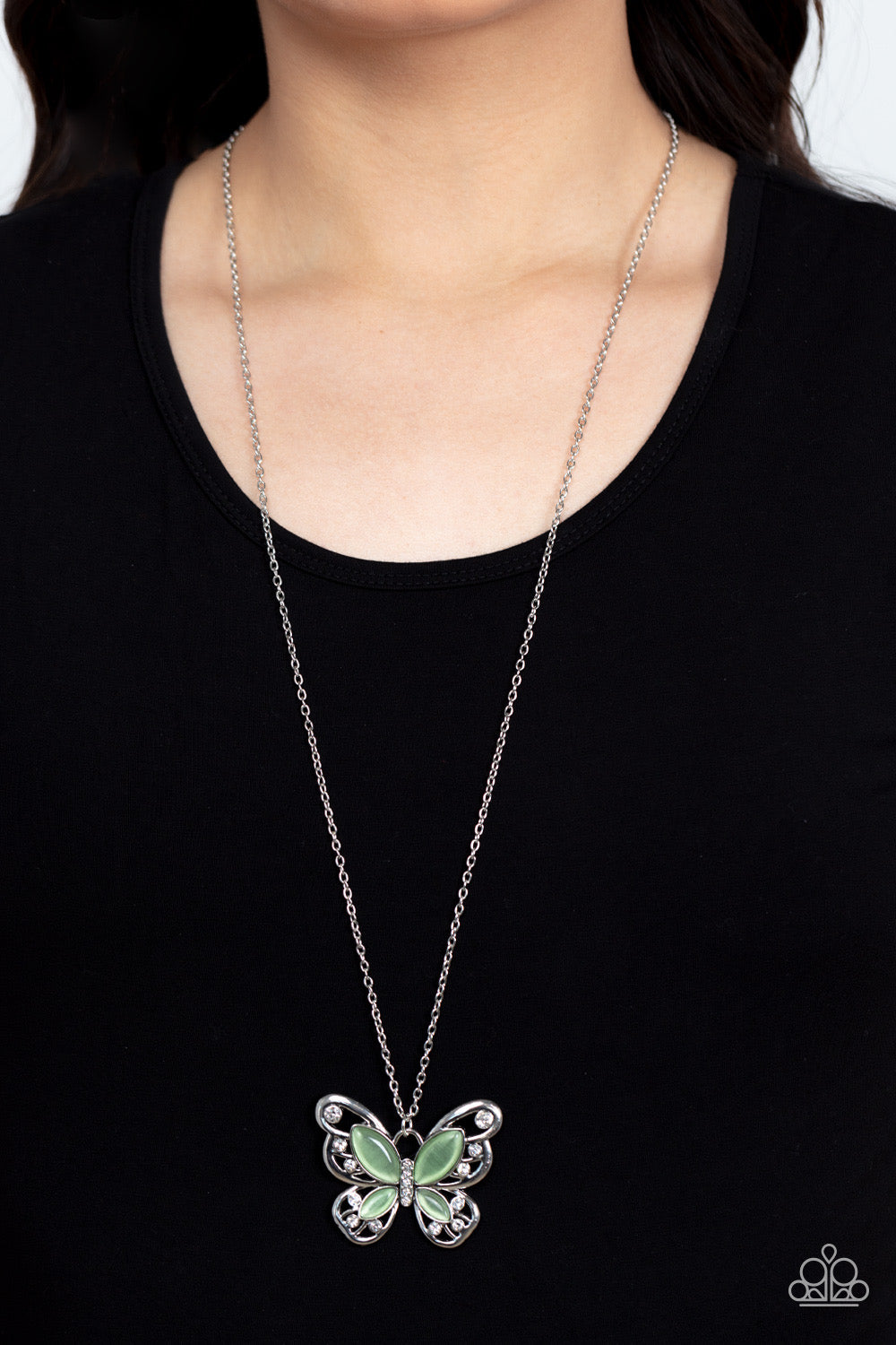 Paparazzi Wings Of Whimsy - Green Butterfly Necklace