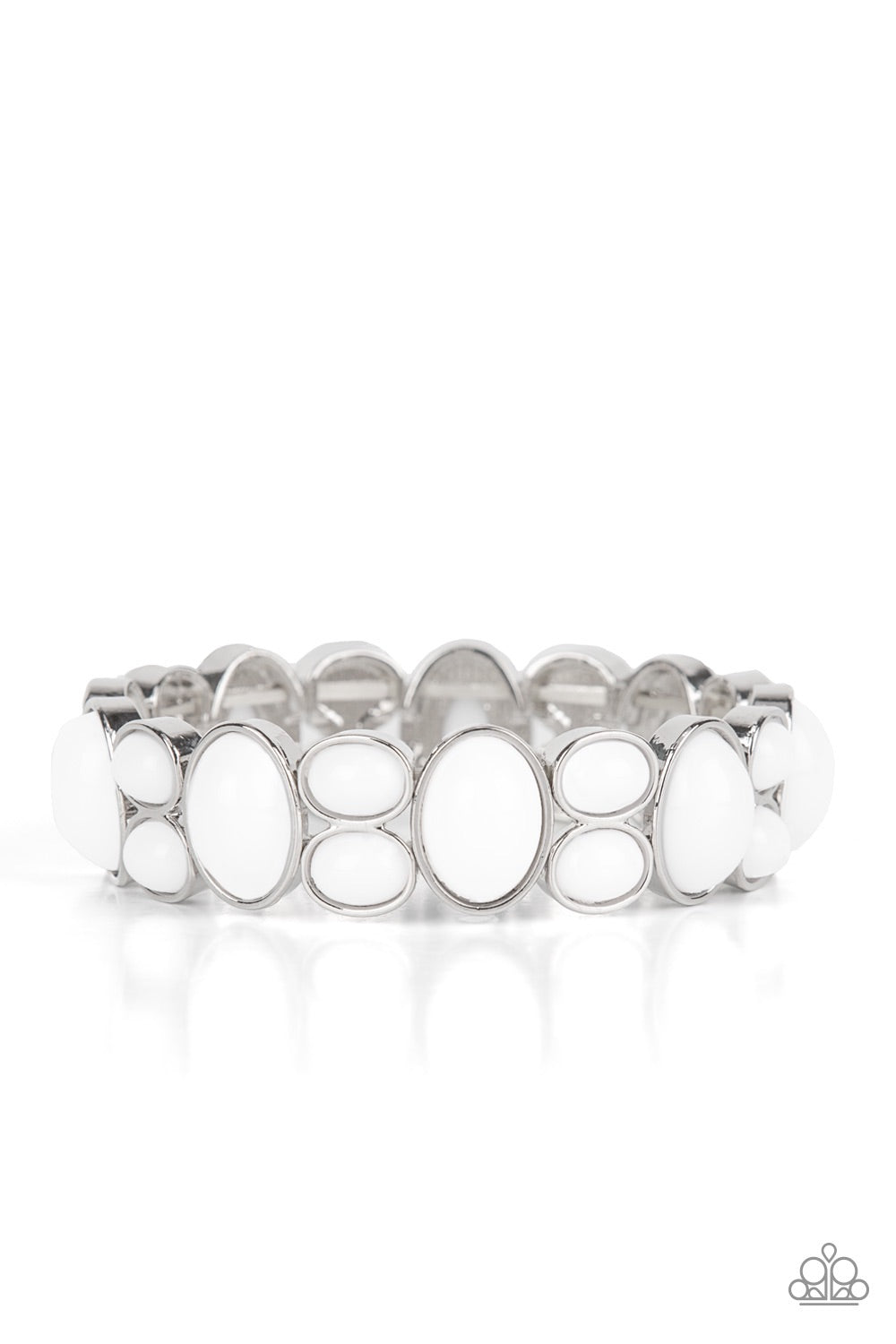 Paparazzi Tic Tac Dance - White Bracelet - Pusher P