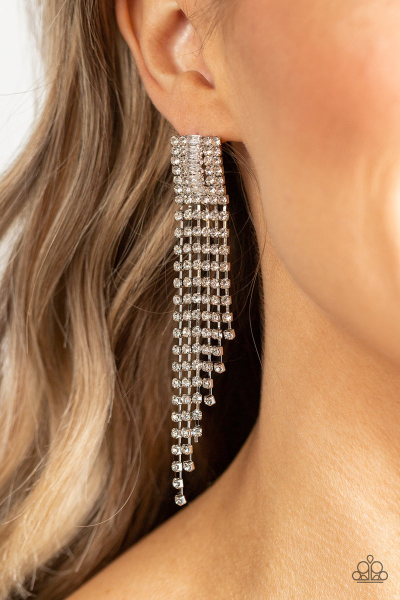 A-Lister Affirmations - White Dangle Earrings