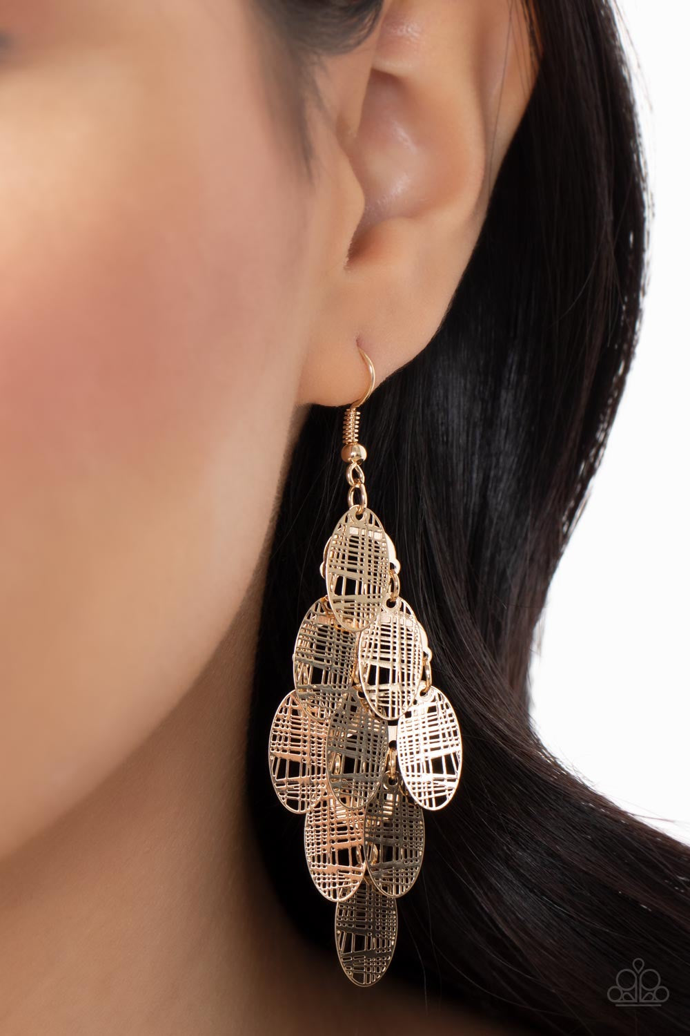 Paparazzi Cross It Off My List - Gold Earrings -Paparazzi Jewelry Images