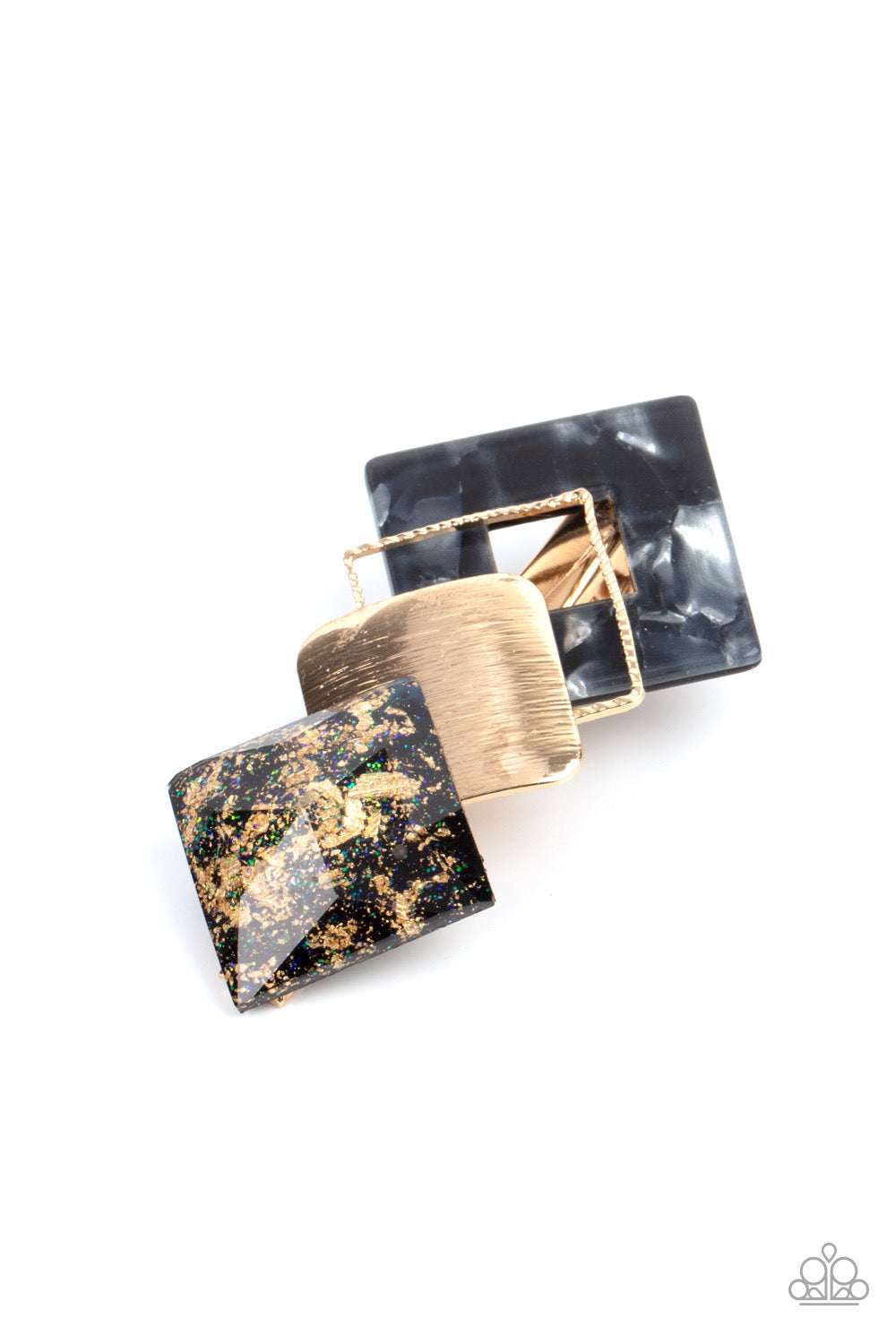 Geometrically Gatsby - Black Hair Clip | Paparazzi Accessories