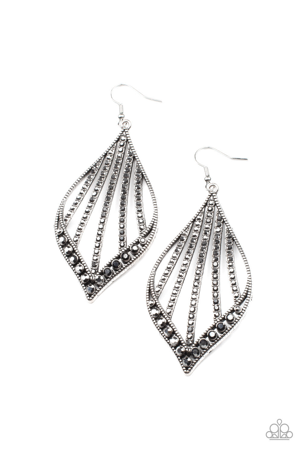 Showcase Sparkle - Silver Earrings | Paparazzi Accessories