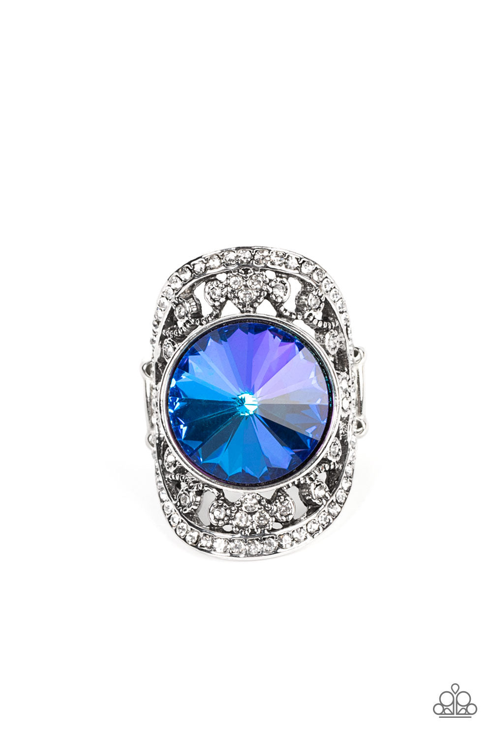 Galactic Garden - Blue Ring | Paparazzi Accessories
