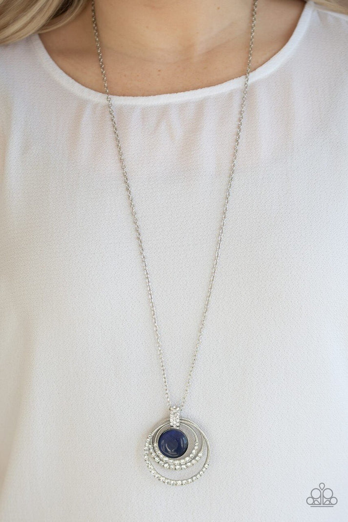 Paparazzi A Diamond A Day - Blue Necklace Paparazzi Jewelry Images