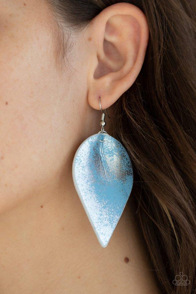 Enchanted Shimmer - Blue Earrings | Paparazzi Accessories