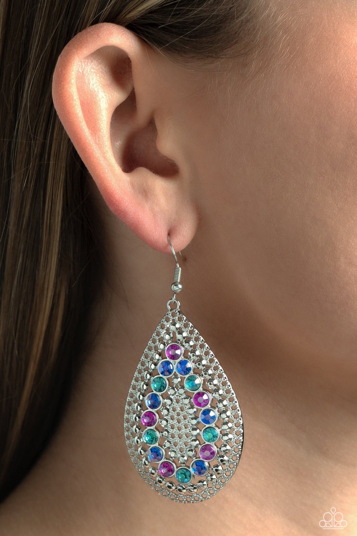 Paparazzi Spirited Socialite - Multi Earrings -Paparazzi Jewelry Images