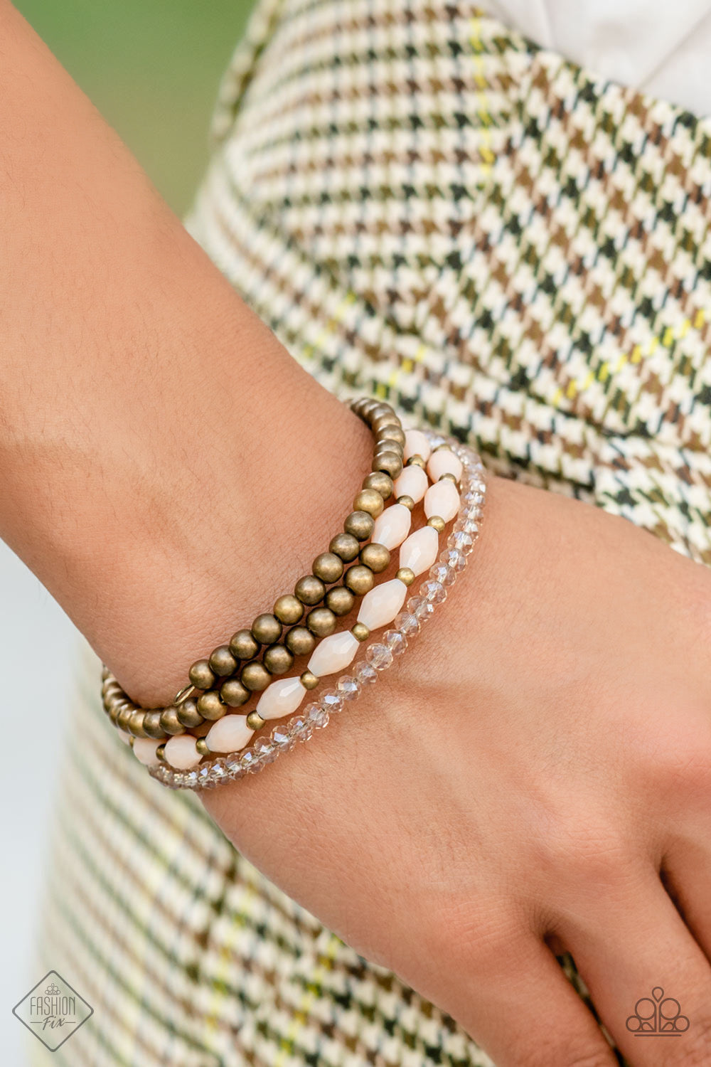 Celestial Chapter - Brass Bracelet- November 2022 Fashion Fix - Pink | Paparazzi Accessories