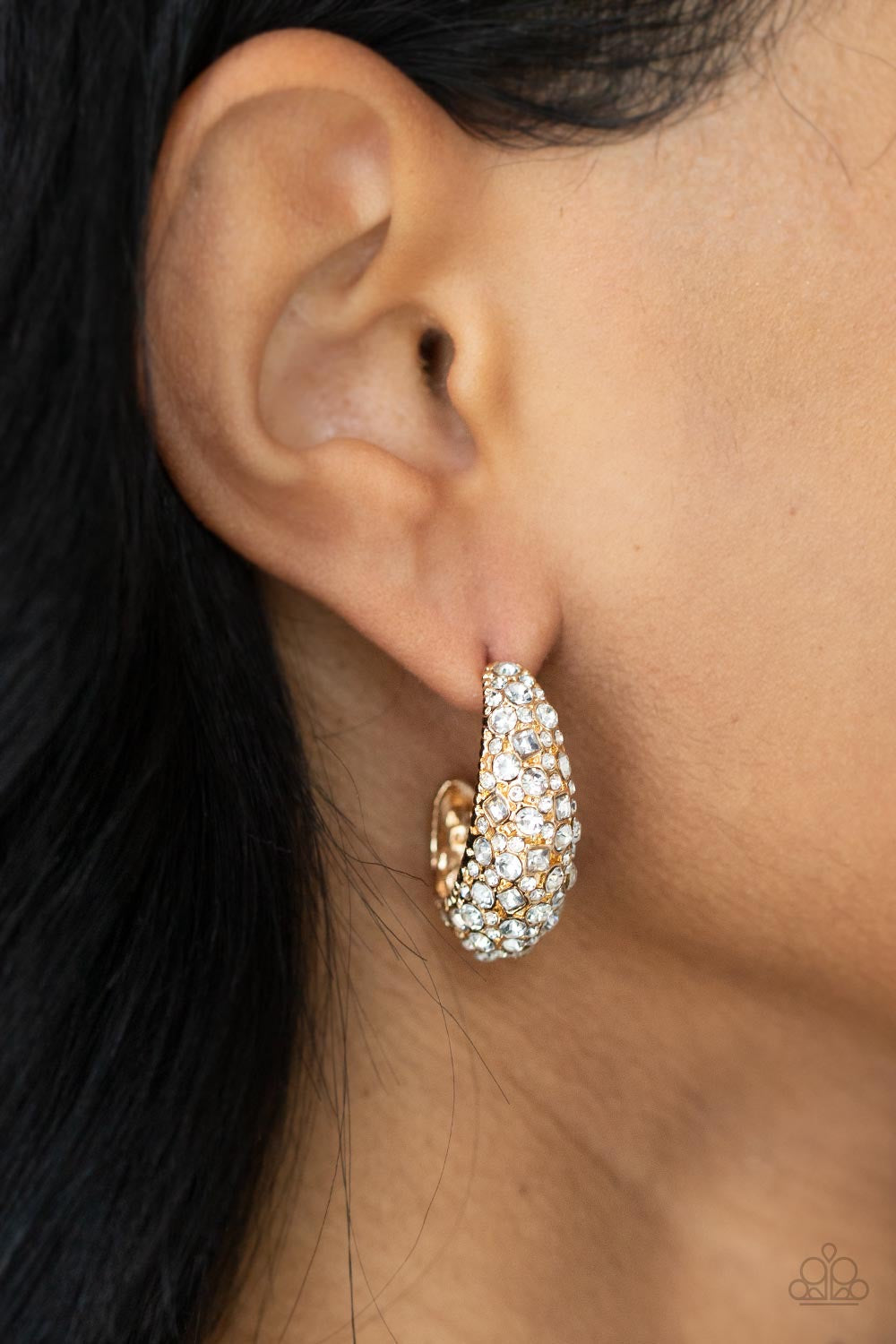 Glamorously Glimmering - Gold Earrings | Paparazzi Accessories