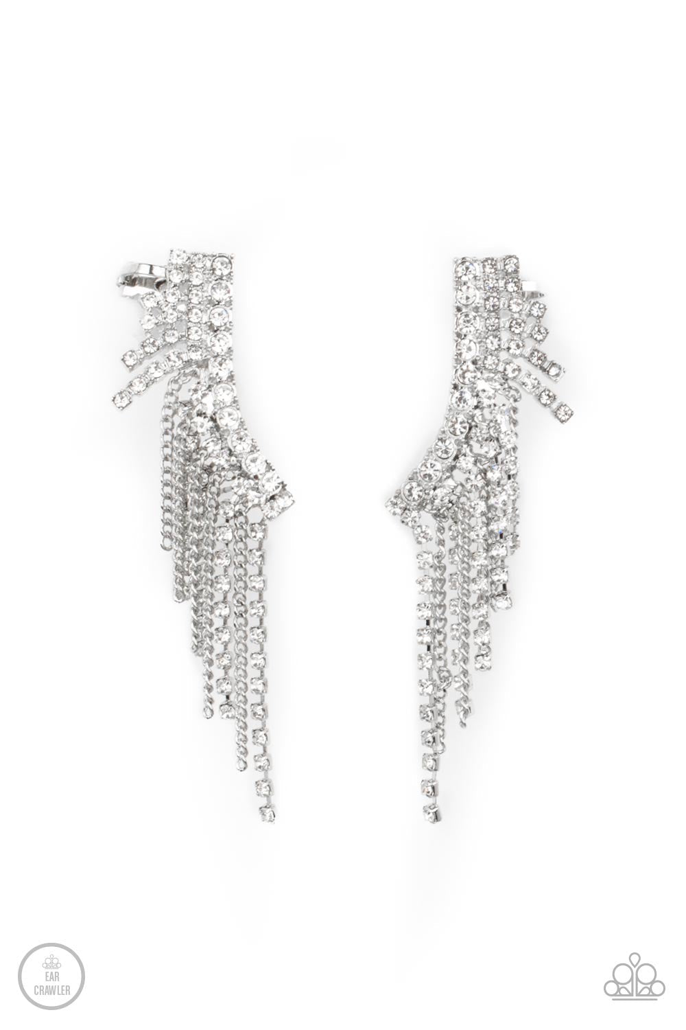 Thunderstruck Sparkle - White Earrings | Paparazzi Accessories