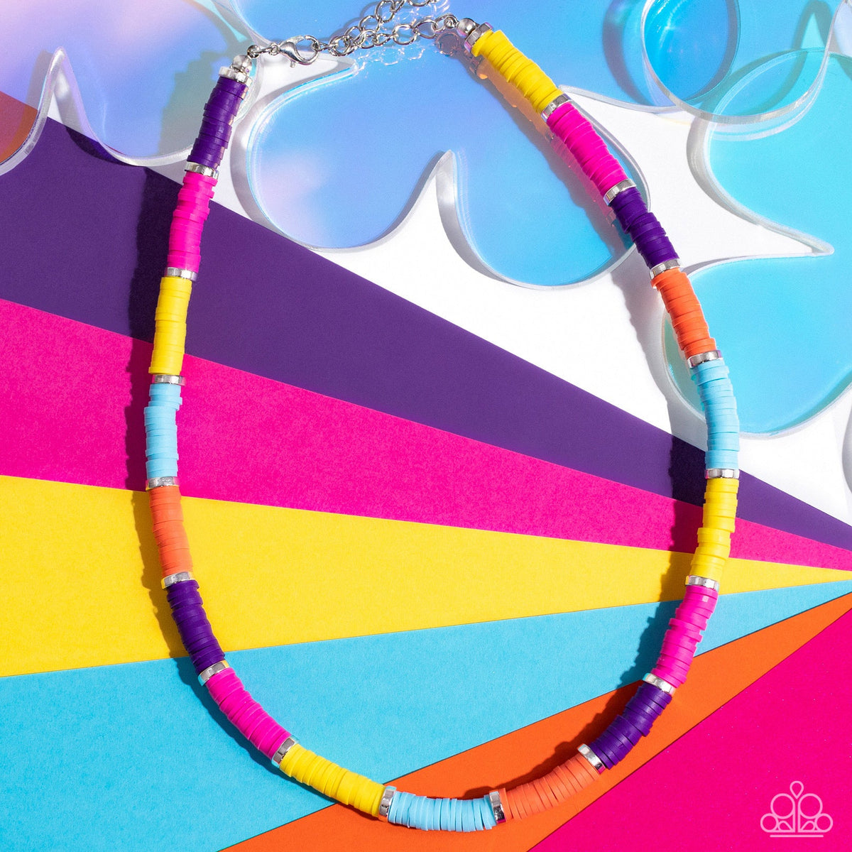 Rainbow Road - Multi Necklace - Silver | Paparazzi Accessories