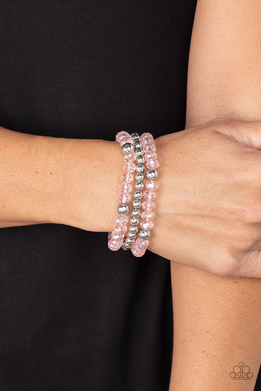 Paparazzi Prismatic Perceptions - Pink Bracelet - Pusher P