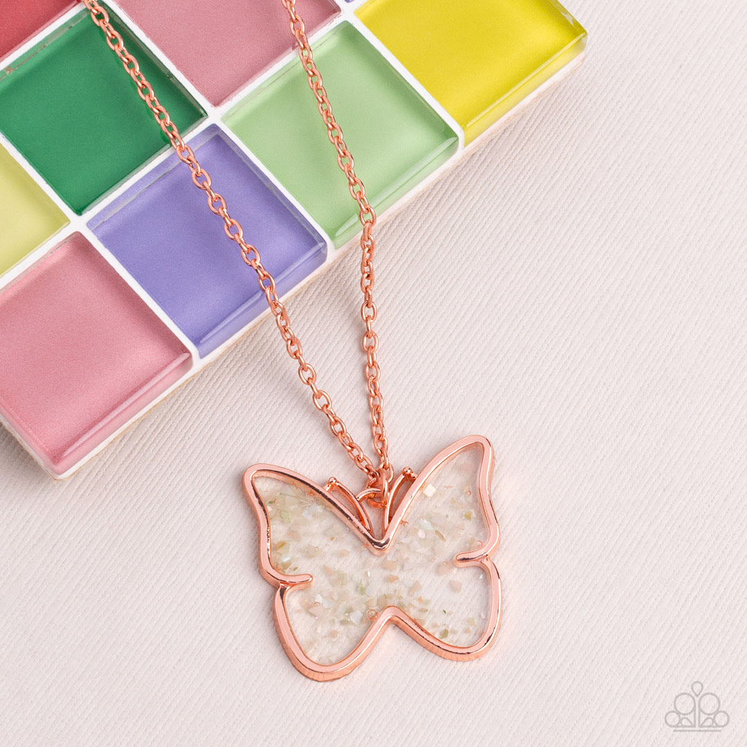 Gives Me Butterflies - Copper Necklace | Paparazzi Accessories