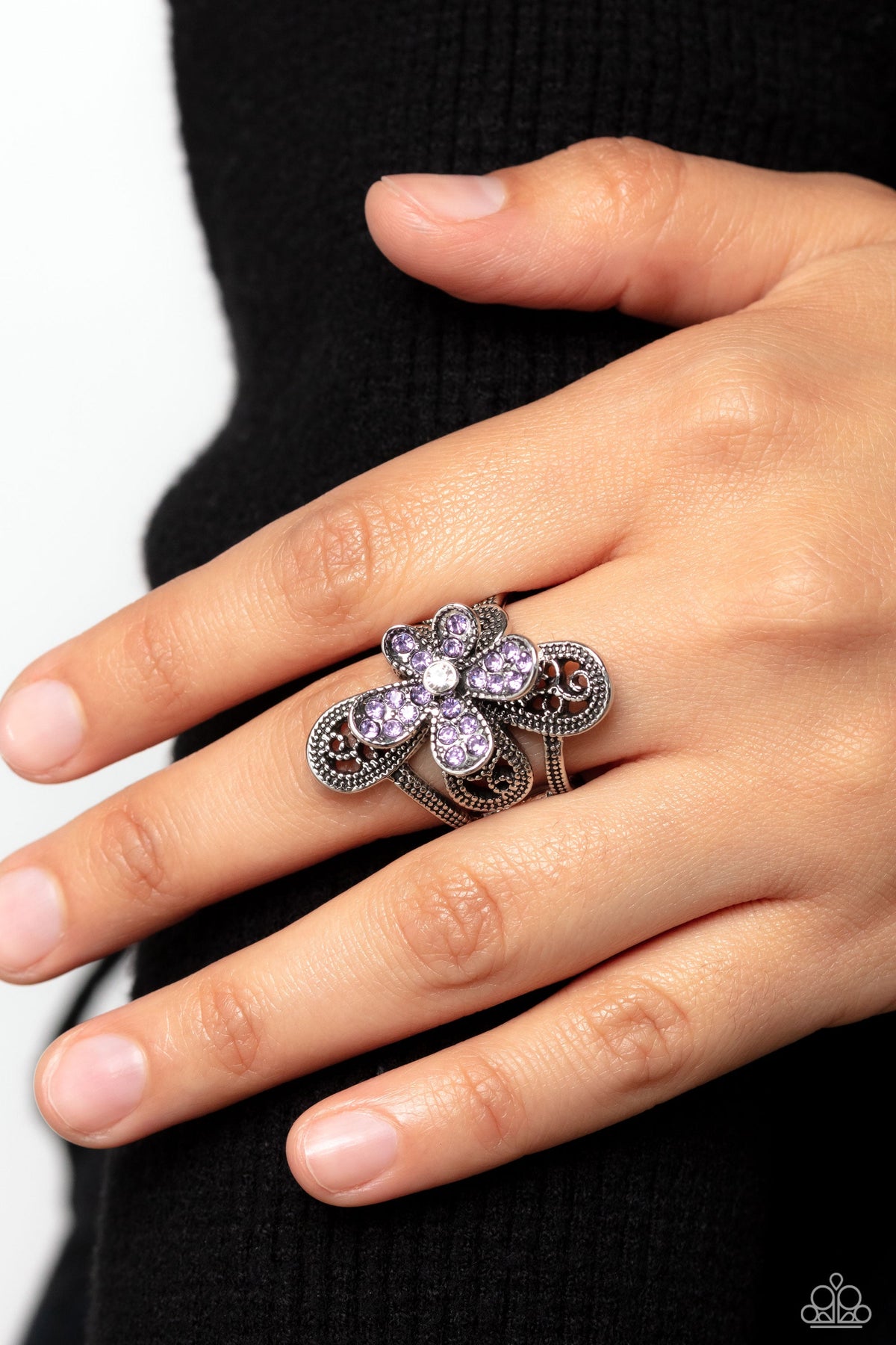 Paparazzi Garden Escapade - Purple Ring-Paparazzi Jewelry Images