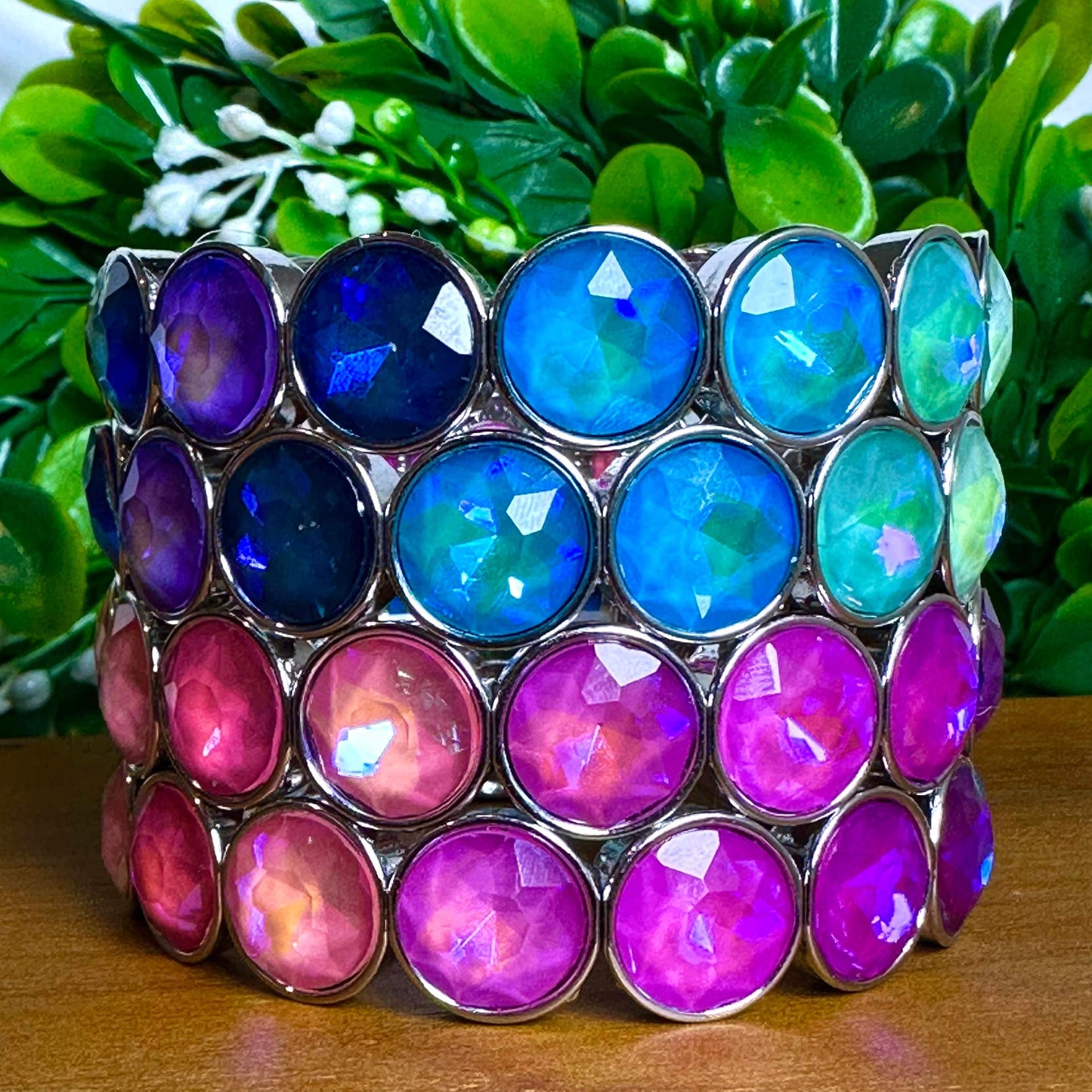 Radiant on Repeat - Multi Bracelet - Pink Diamond Life of the Party Exclusive - Silver | Paparazzi Accessories