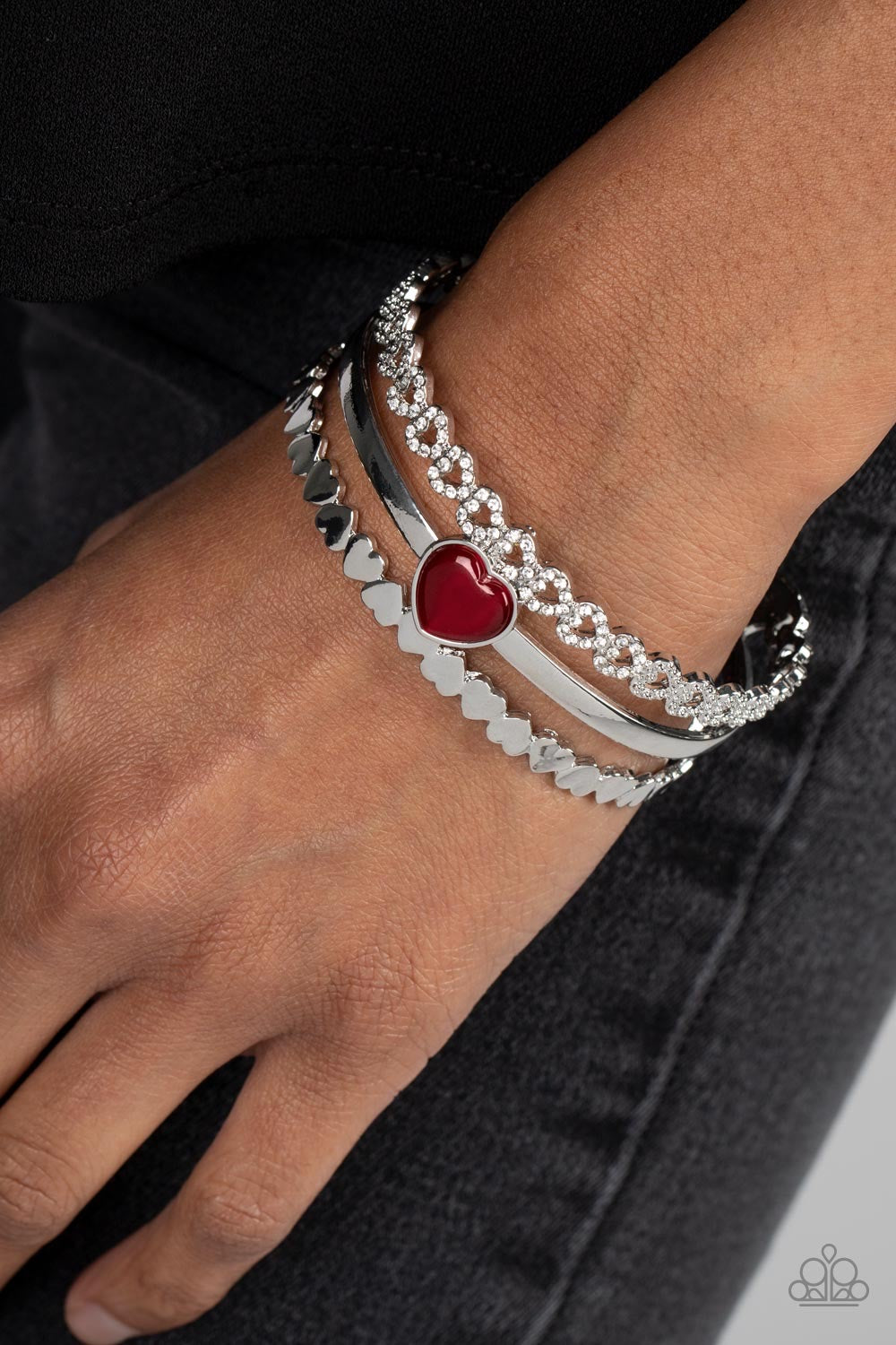 Paparazzi You Win My Heart - Red Bracelet - Paparazzi Jewelry Images