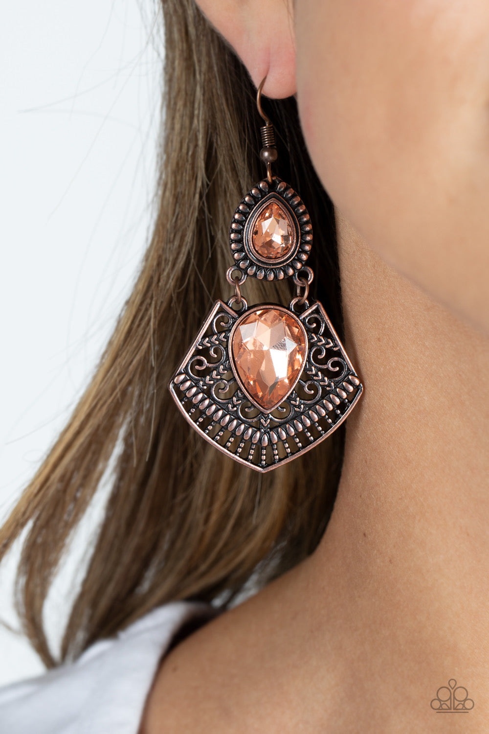 Royal Remix - Copper Earrings | Paparazzi Accessories