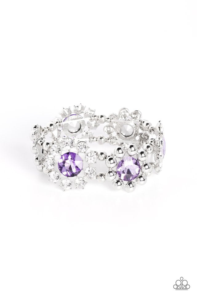 Pact of Petals - Purple Bracelet | Paparazzi Accessories