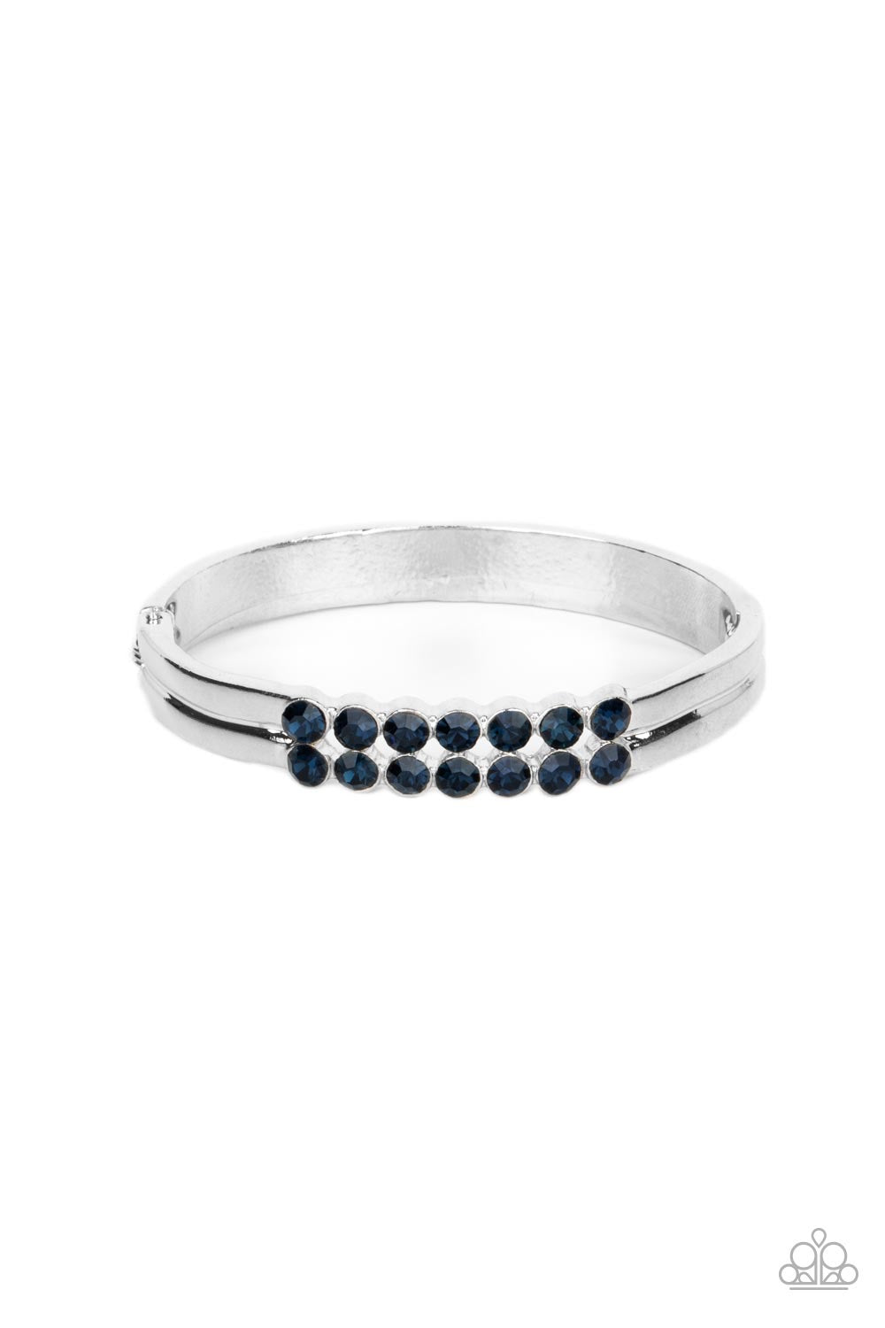 Doubled Down Dazzle - Blue Bracelet - Silver | Paparazzi Accessories