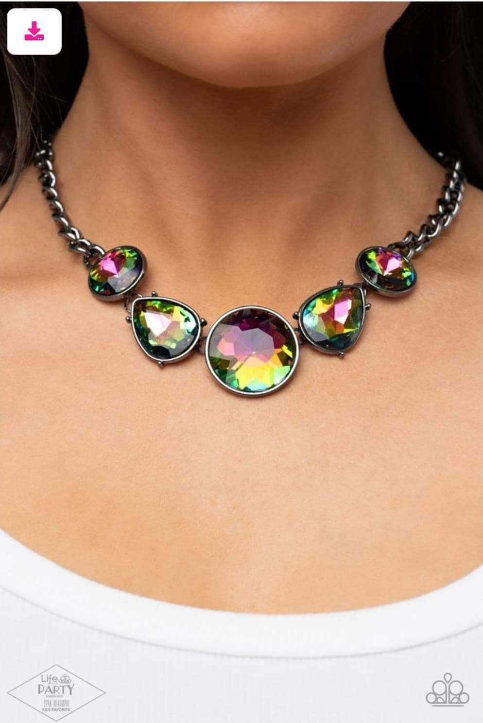 All the World’s My Stage - Multi Necklace - Pink Diamond Life of the Party Exclusive