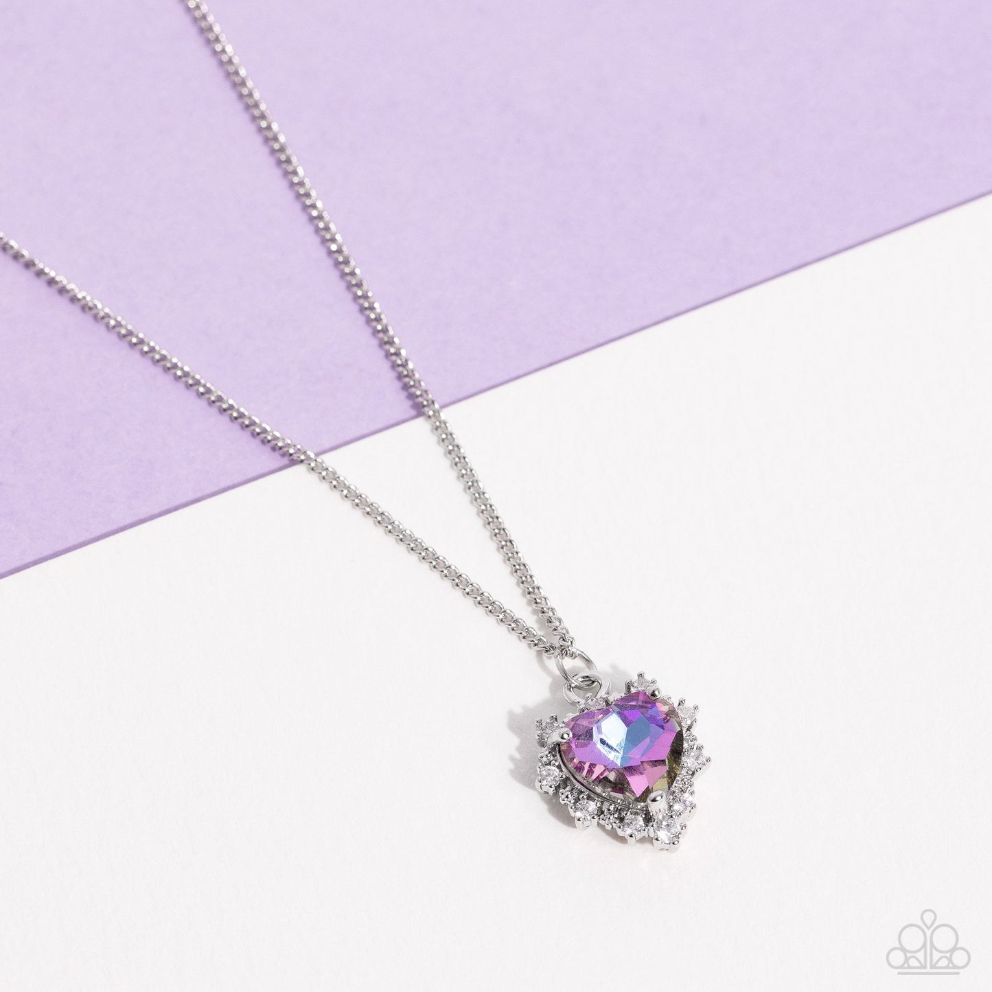 Paparazzi Be Still My Heart - Purple Heart Necklace -Paparazzi Jewelry Images