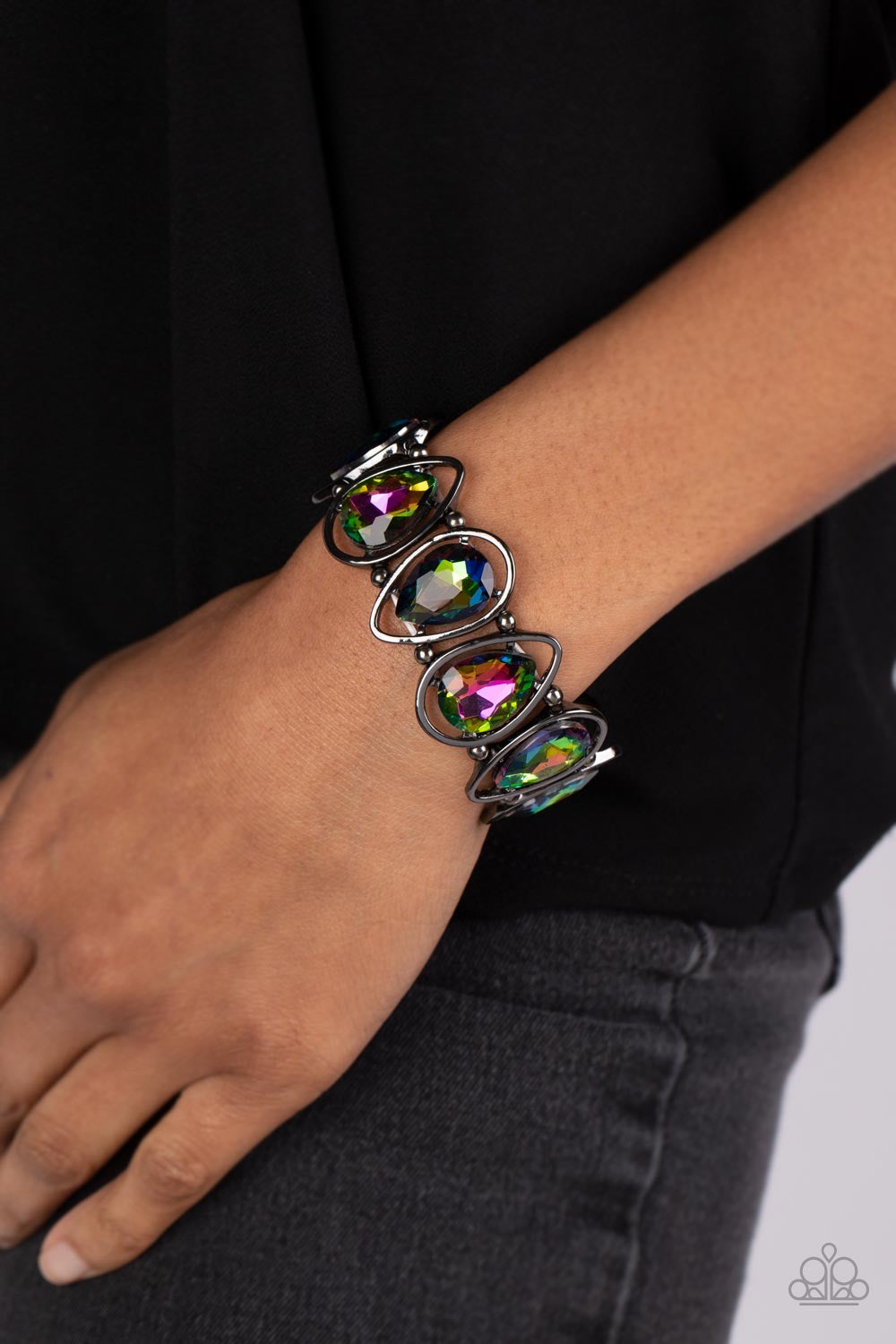 The Sparkle Society - Multi Oil Spill Bracelet | Paparazzi Accessories