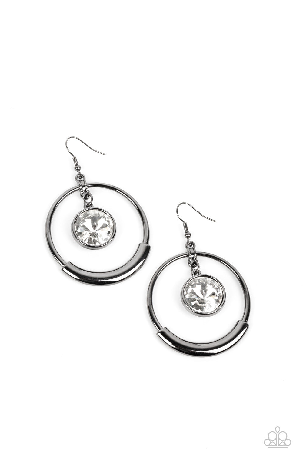 Urban Echo - Black Earrings | Paparazzi Accessories
