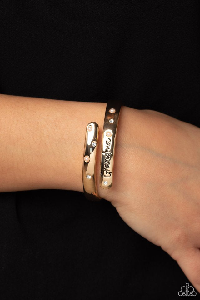 Grandma Jewelry - Gorgeous Grandma - Gold Bracelet Paparazzi jewelry image