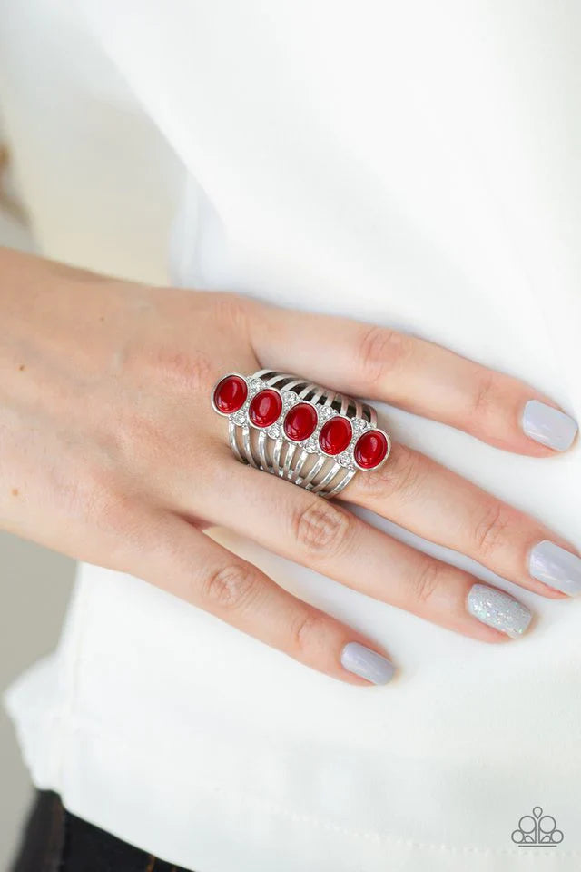 Paparazzi BLING Your Heart Out - Red Ring Paparazzi Jewelry Images
