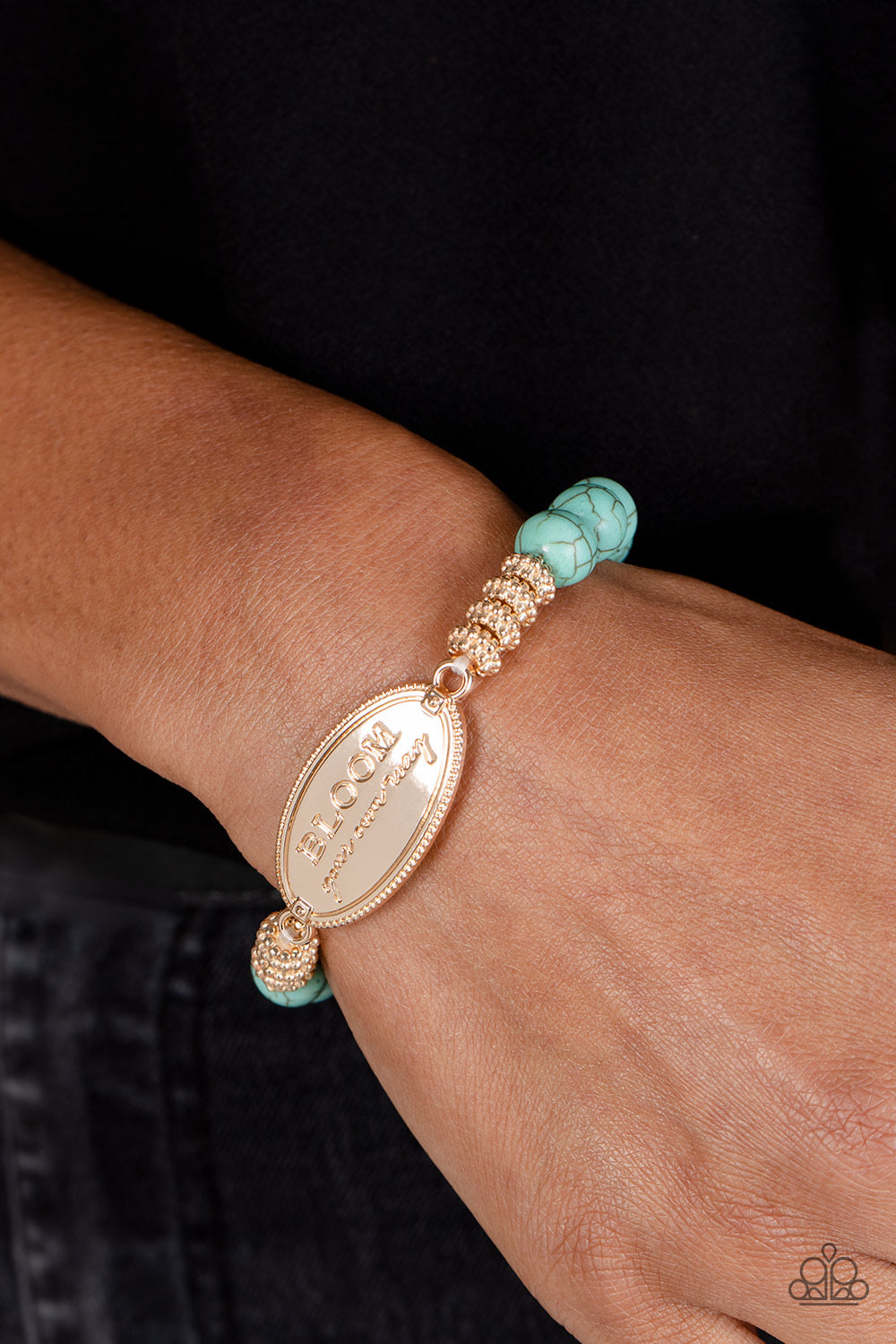 Paparazzi Bedouin Bloom - Gold Bracelet -Paparazzi Jewelry Bracelet