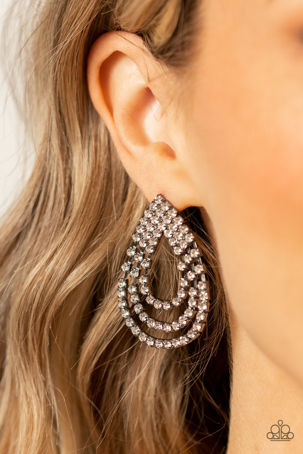 Take a POWER Stance - Black Earrings | Paparazzi Accessories