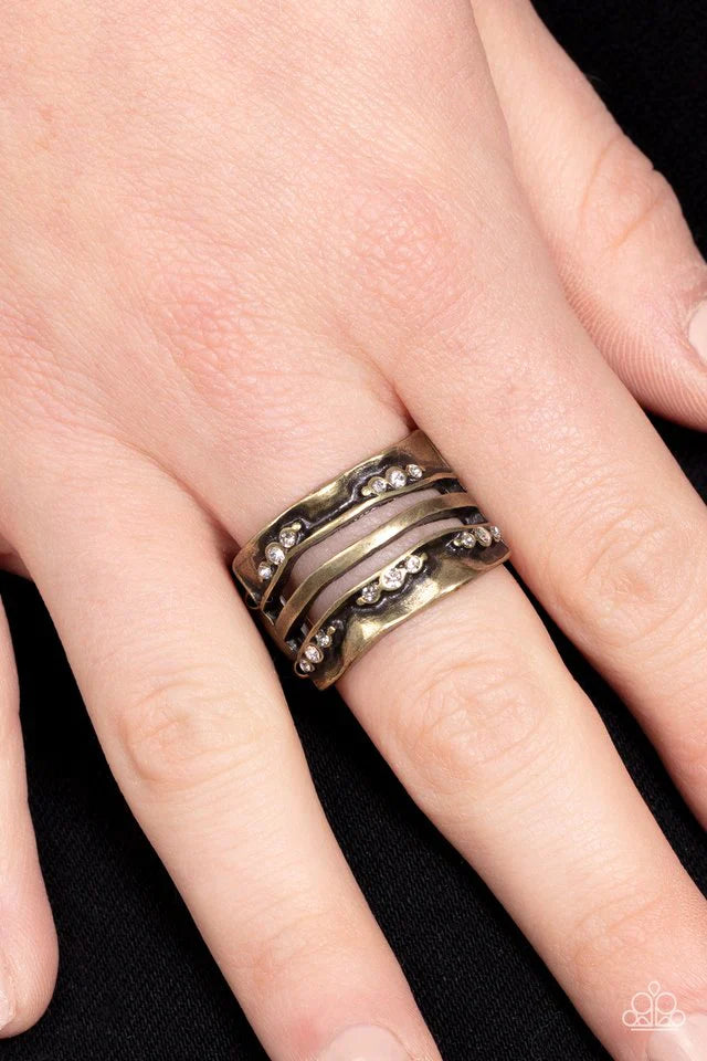 Unexpected Treasure - Brass Ring | Paparazzi Accessories