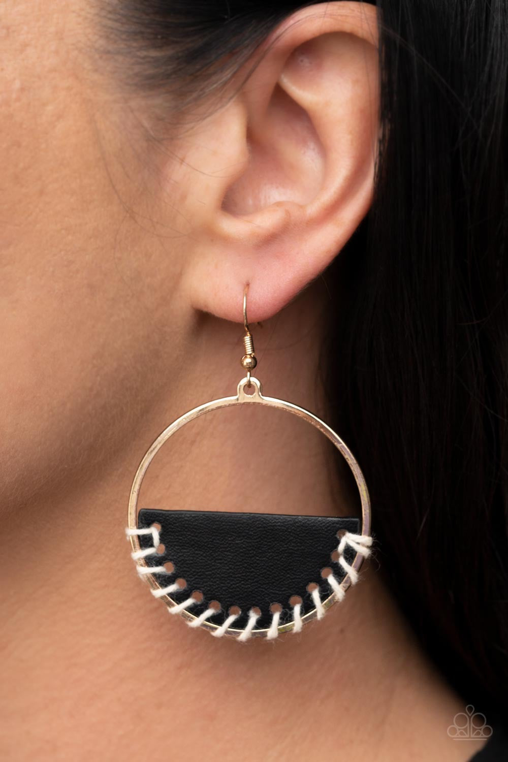 Lavishly Laid Back - Black Earrings | Paparazzi Accessories