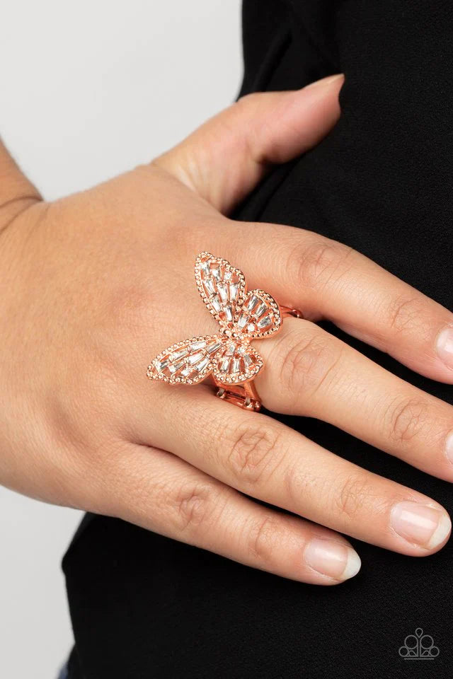 Bright Eyed Butterfly - Copper Ring