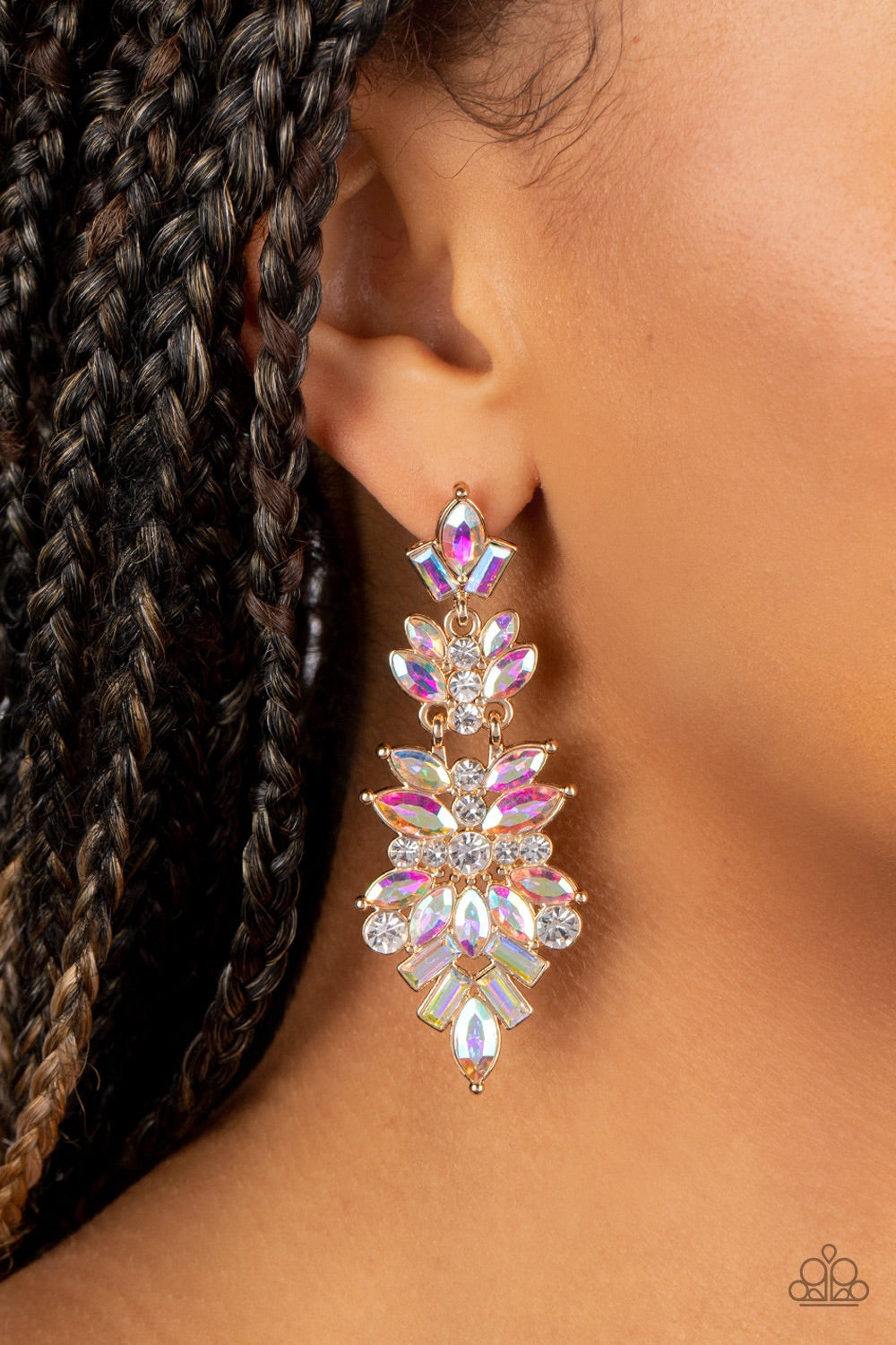 Paparazzi Frozen Fairytale - Multi Iridescent Earrings