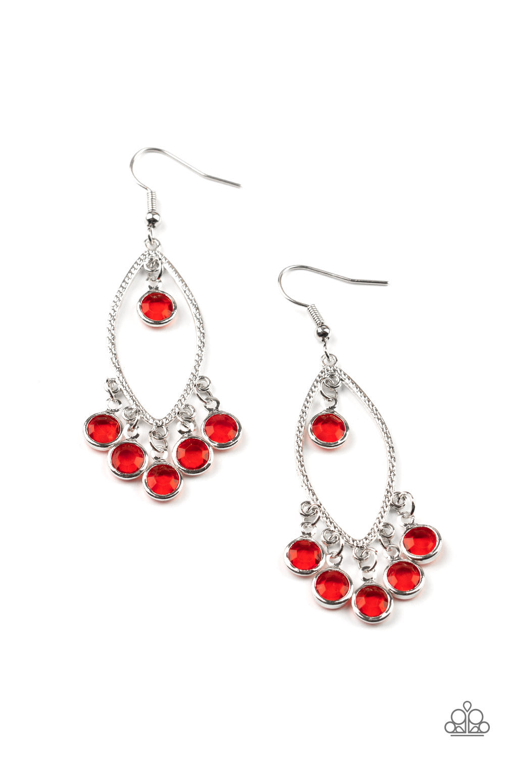 Glassy Grotto - Red Earrings | Paparazzi Accessories