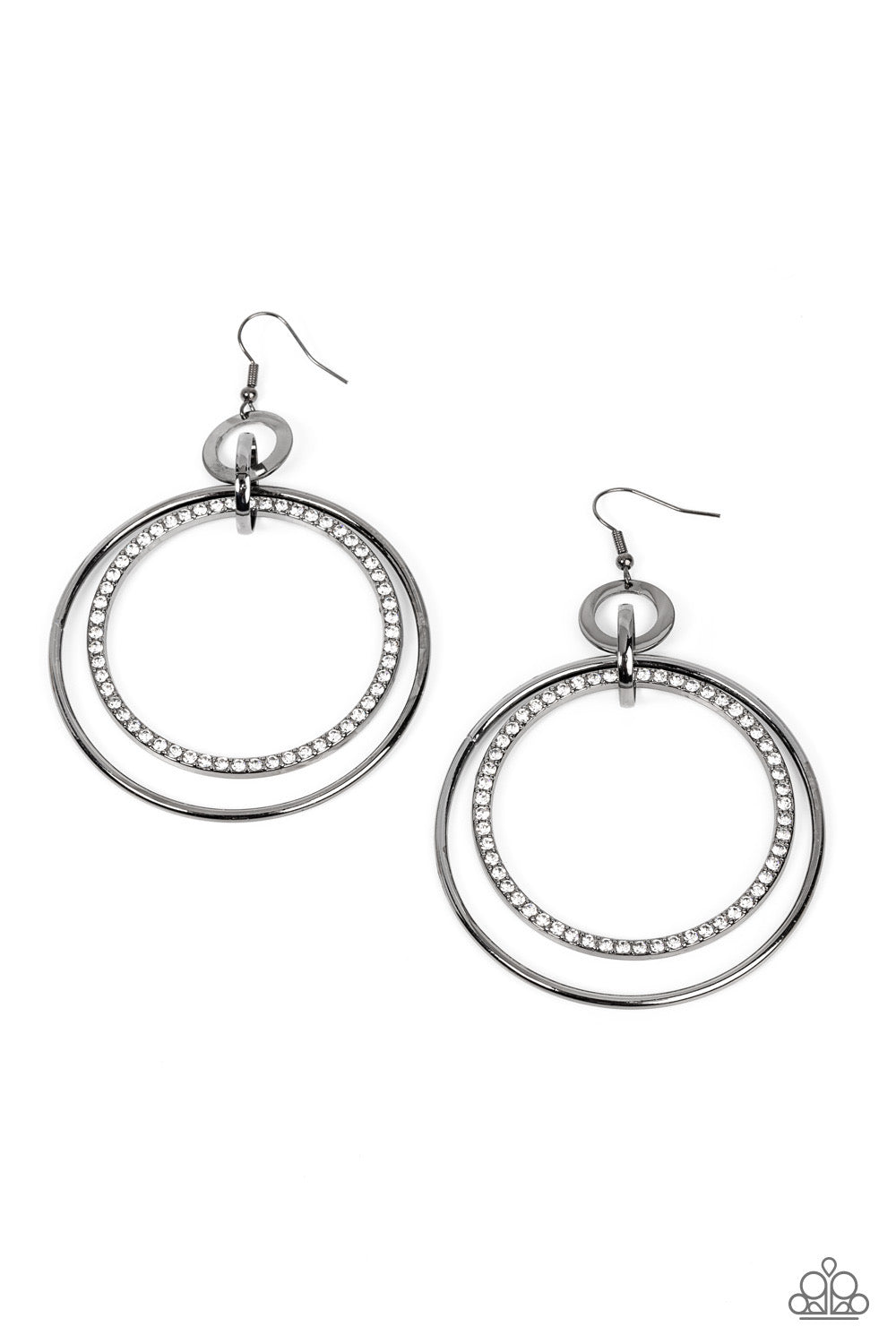 Paparazzi Haute Hysteria - Black Earrings