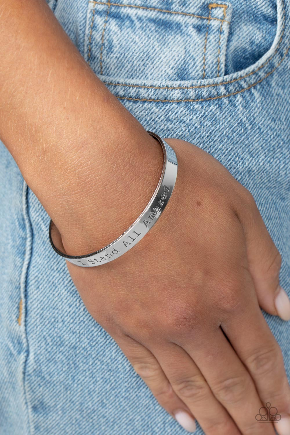 I Stand All Amazed - Silver Bracelet | Paparazzi Accessories