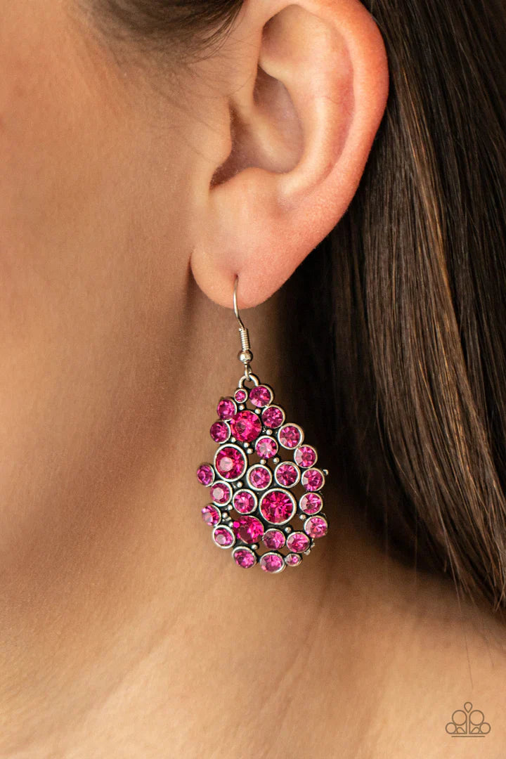 Paparazzi Smolder Effect - Pink Earrings Paparazzi Jewelry Images