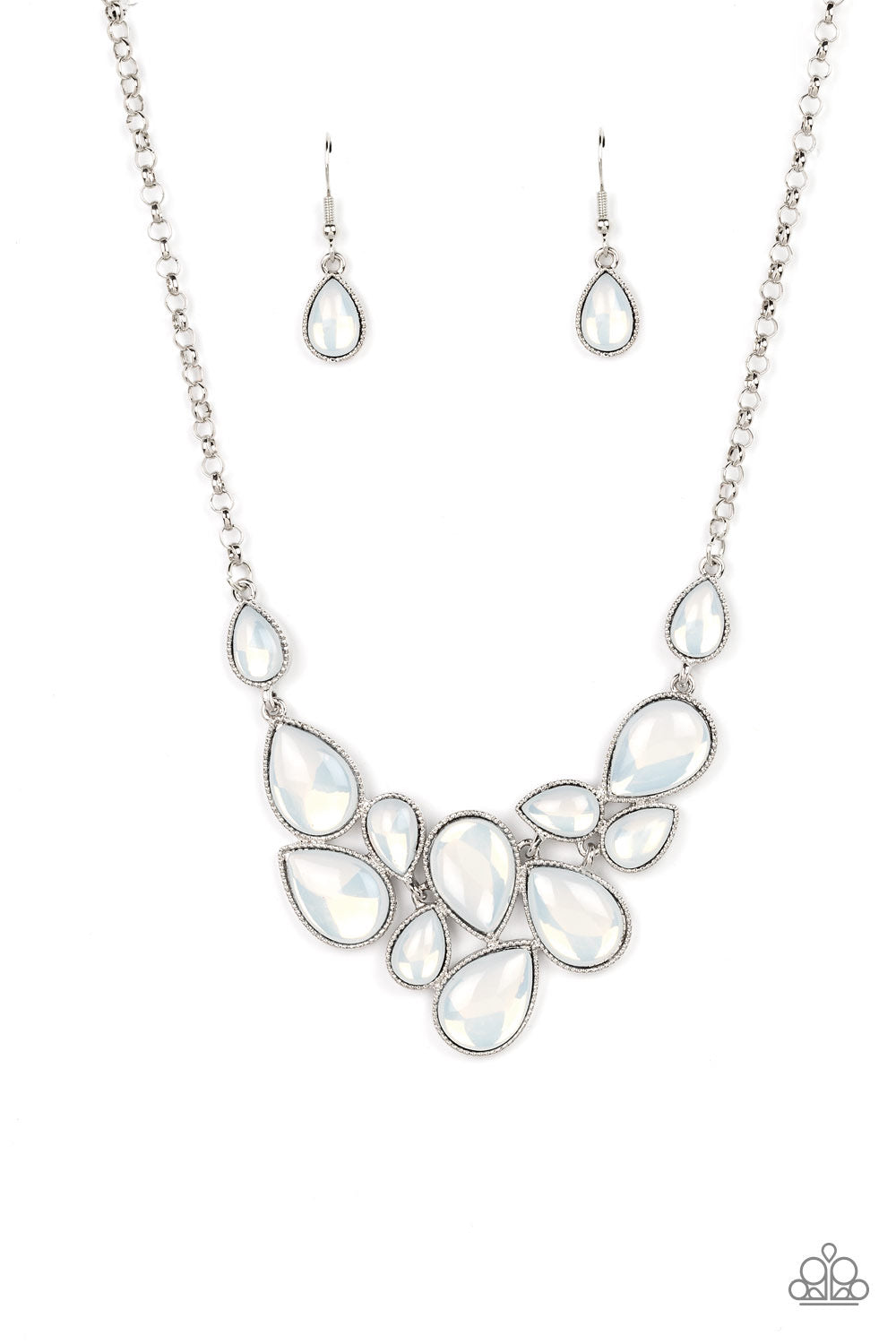 Paparazzi Keeps GLOWING and GLOWING - White Necklace -Paparazzi Jewelry Images