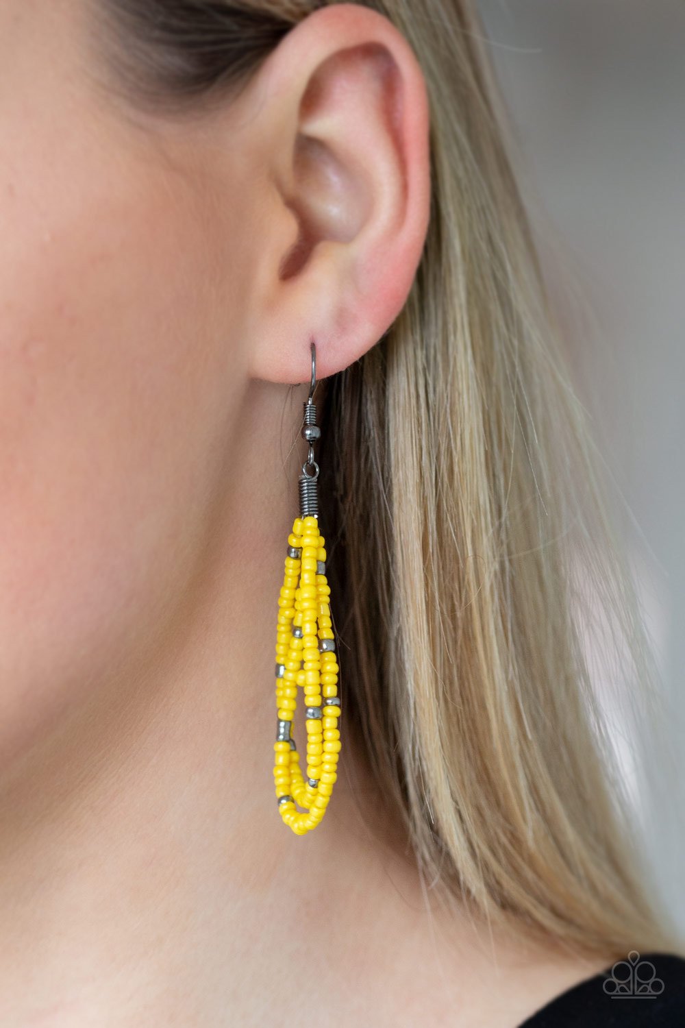 Paparazzi Rio Rainforest - Yellow Seed Bead Necklace - Pusher P