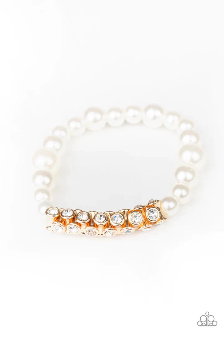 Traffic-Stopping Sparkle - Gold Bracelet | Paparazzi Accessories