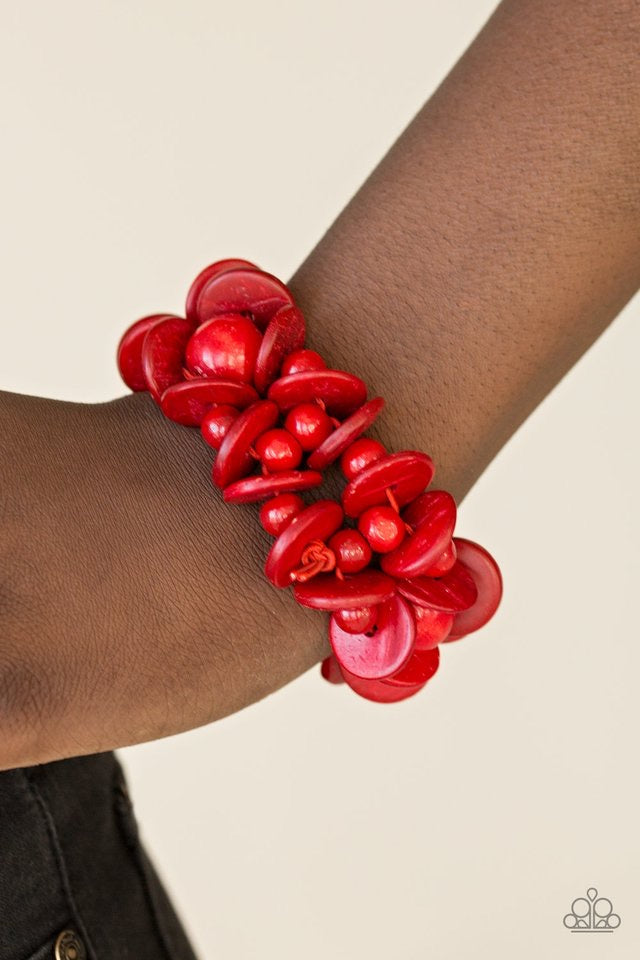 Paparazzi Tropical Temptress - Red Bracelet