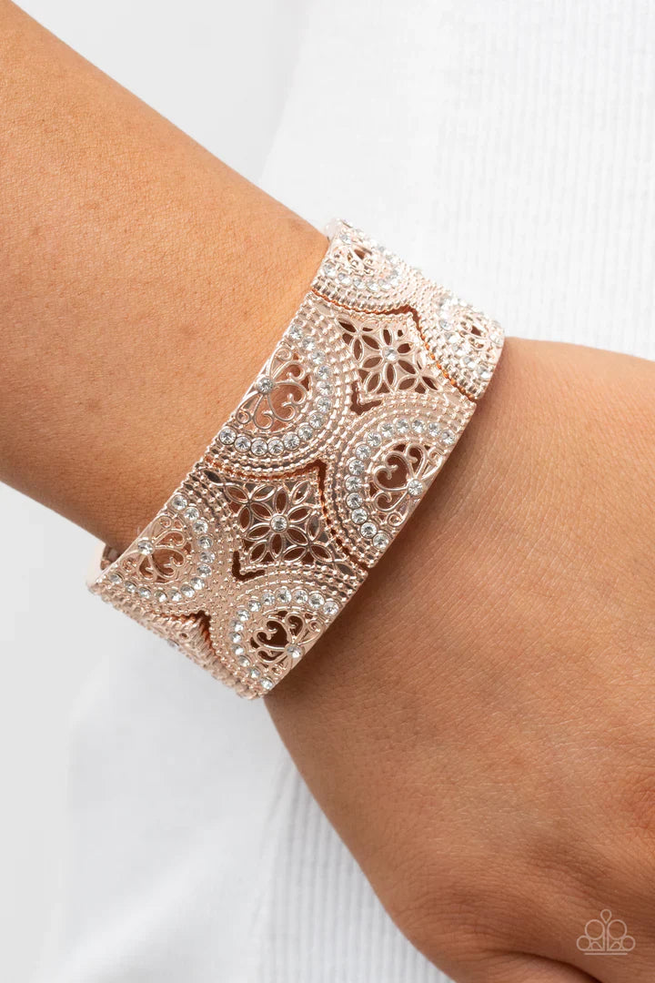 Paparazzi Wheeling and Dealing - Rose Gold Bracelet - Pusher P