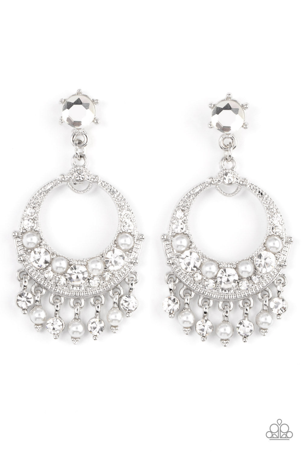 Marrakesh Request - White Earrings | Paparazzi Accessories