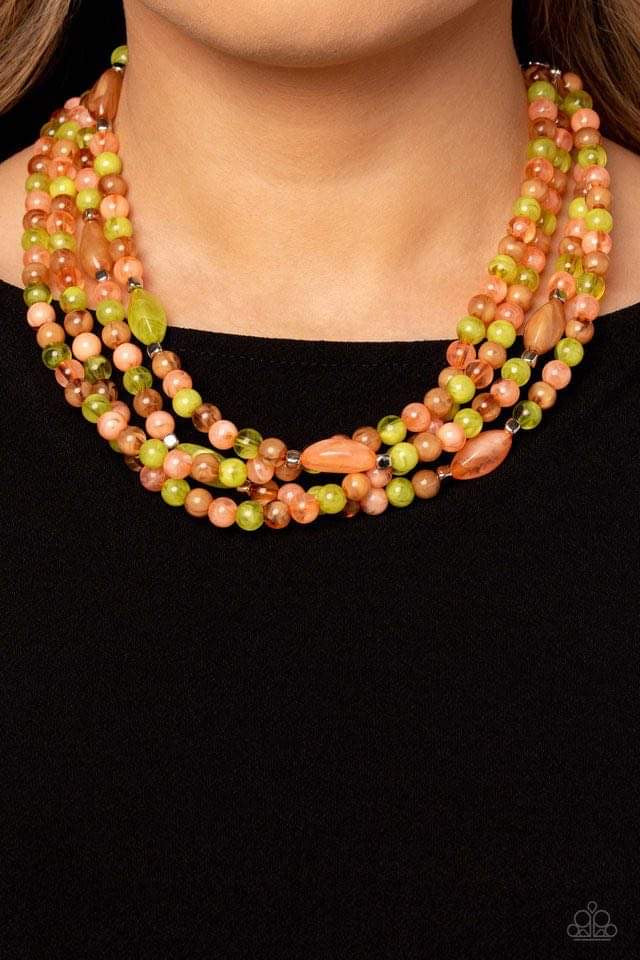 Bead Necklace - Paparazzi Layered Lass - Multi Necklace Paparazzi jewelry image